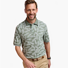 Pegasus Palm Print Polo - ML696